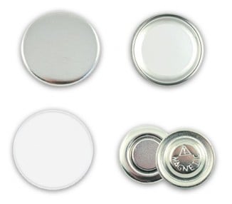 Badges vierges 32mm ronds - Attache aimant pour vêtements