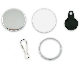 Badges vierges 32mm ronds - Tirettes noires