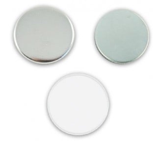Badges vierges 38mm ronds scrapbooking à dos plat 