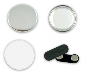 Badges vierges 45mm ronds - Attache aimant pour vêtements