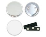 Badges vierges 75mm ronds - Attache aimantée pour vêtements