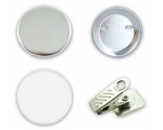 Badges vierges 88mm ronds - Pince crocodile rotative