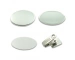 Badges vierges ovale - Pince crocodile rotative