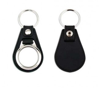 Porte clé photo vierge simili cuir