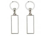 Porte clés métal vierge recto verso rectangulaire