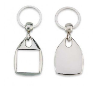 Porte clef métallique photo vierge