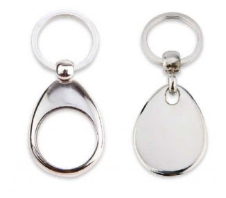 Porte clés rond vierge en métal