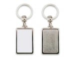 Porte clé photo vierge métal rectangulaire