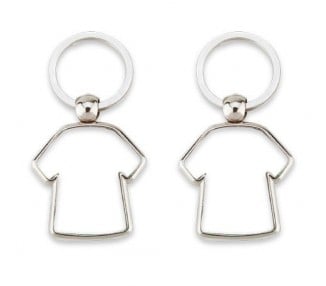 Porte clef personnalisable t-shirt vierge métal