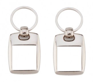 Porte clef métallique 2 faces vierge