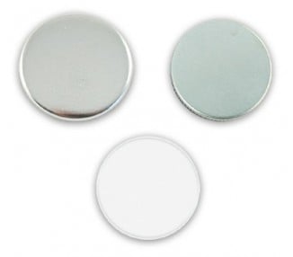 Badges vierges scrapbook 25mm dos plat métal