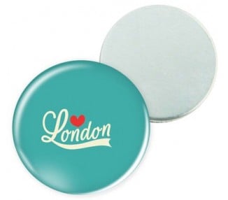 Badge scrap dos plat métal 25 mm