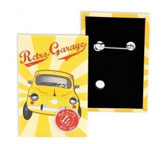 Badge personnalisé à épingle rectangle vertical