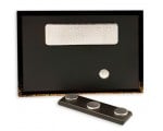 Badge rectangulaire attache aimantée 80x54mm