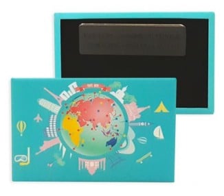 Badge personnalisé attache aimantée rectangle horizontal