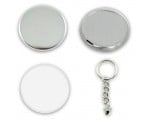 Badges vierges 56mm ronds - Porte clés