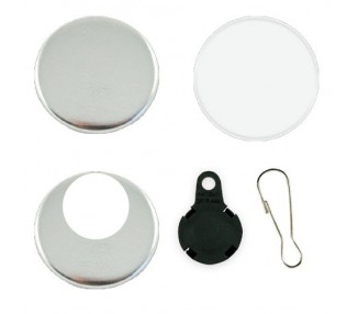 Tirettes zip badges vierges 38 mm - noires