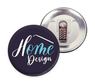 Badge pince rotative clip 63mm