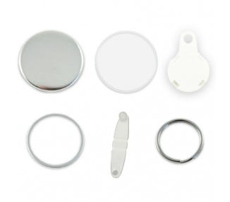 Badges 32mm vierges avec porte clé