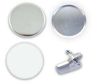 Badges ronds vierges 38mm – Pince crocodile épingle