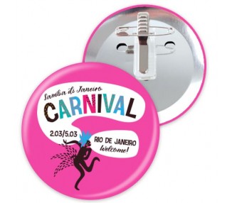 Badge bouton 75mm pince crocodile-épingle