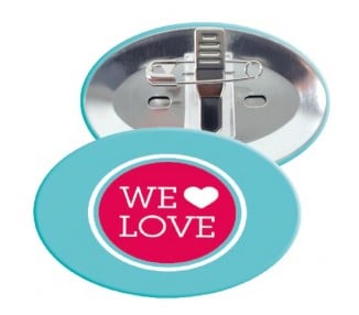 Badges ovales attache pince croco-épingle