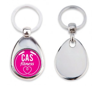 Porte clé rond métal personnalisable