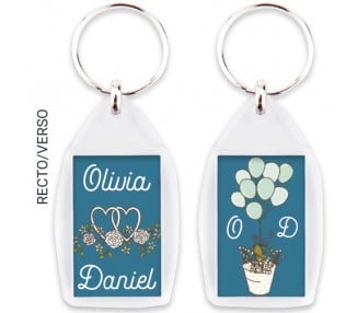 Porte clef personnalisable rectangulaire