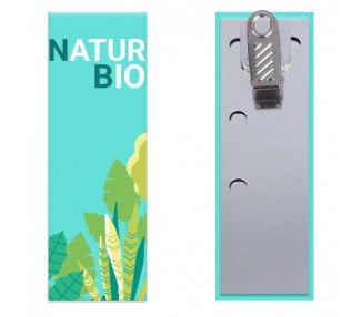 Badge vertical avec clip rotative