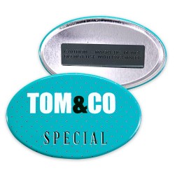 Badge aimanté personnalisé ovale