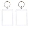 Porte clé rectangulaire vierge plastique