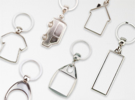 10 Métal Résistant Haute Qualité Plaqué Chrome Clé Tag Porte